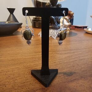 Tigers Eye Silver Earrings